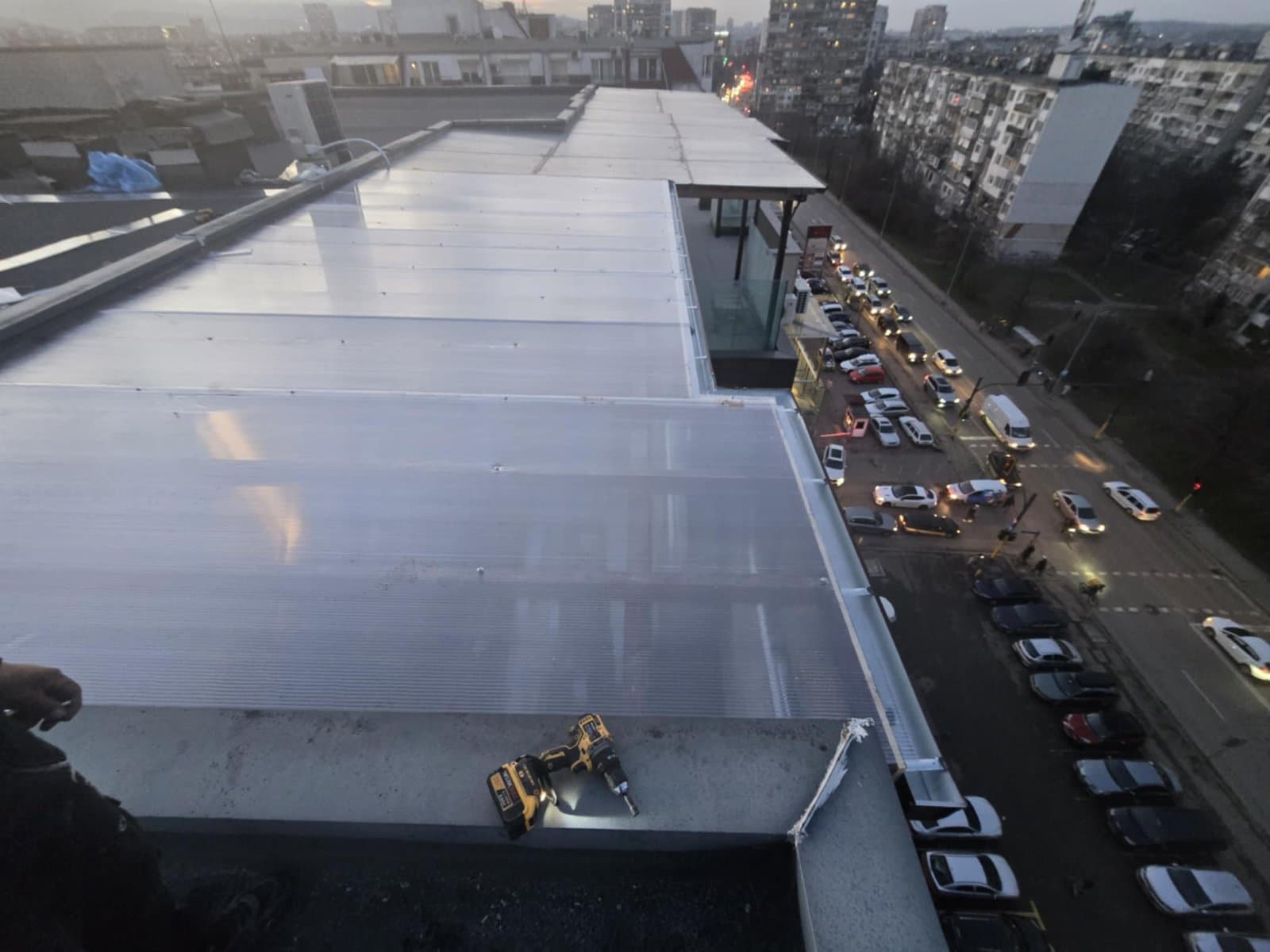 Прозрачно покривно покритие на тераса